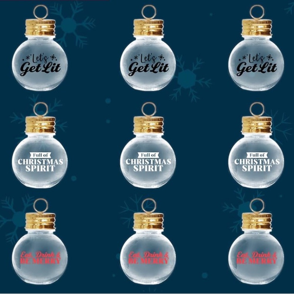 Joiedomi 9 Pcs Christmas Boozeball Ornaments Set